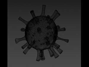 corona virus covid-19 low poly 3Dモデル