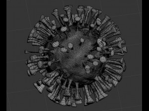 covid-19 corona virus- virus 3D Модель