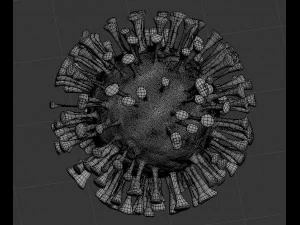 covid-19 corona virus- virus 3D Model