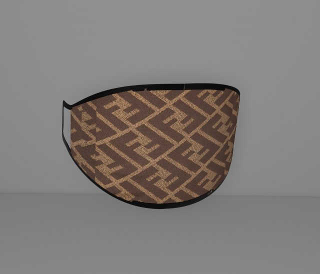 fendi medical mask- corona mask- medical mask 3D Модель .c4d .max .obj .3ds .fbx .stl .blend 
