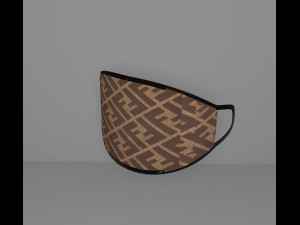 fendi medical mask- corona mask- medical mask 3D Модель