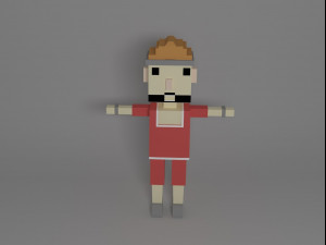 little james 3d low poly character- man 3D Model