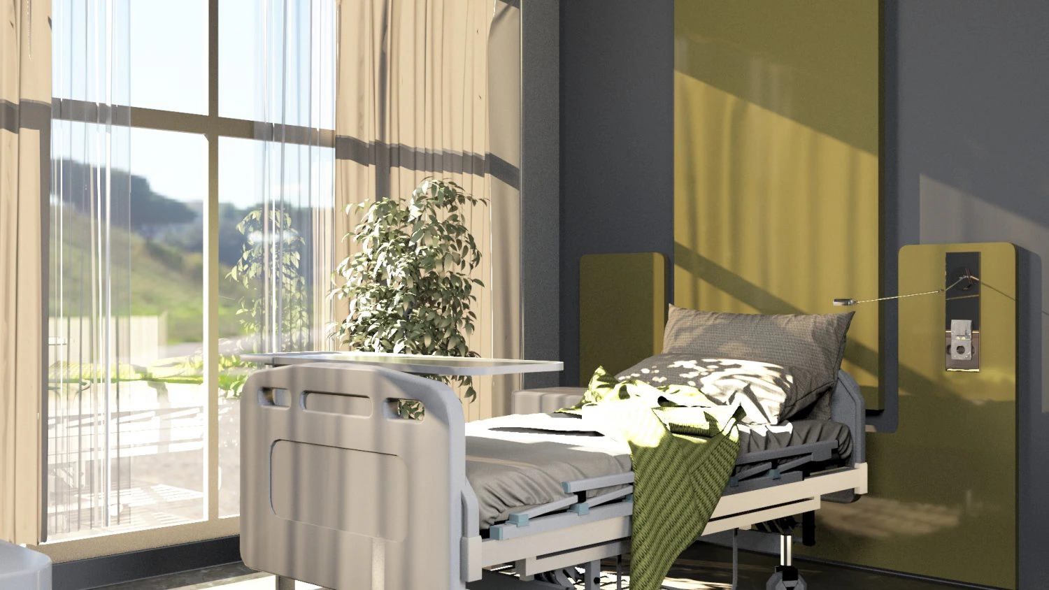 Hospital suite room 3D Model .c4d .max .obj .3ds .fbx .stl .blend
