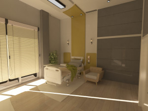 Hospital suite room Modelo 3D