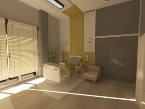 Hospital suite room 3D Model