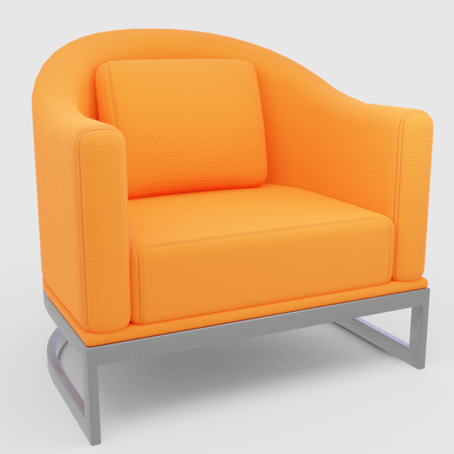 round chair 3D मॉडल .c4d .max .obj .3ds .fbx .stl .blend 