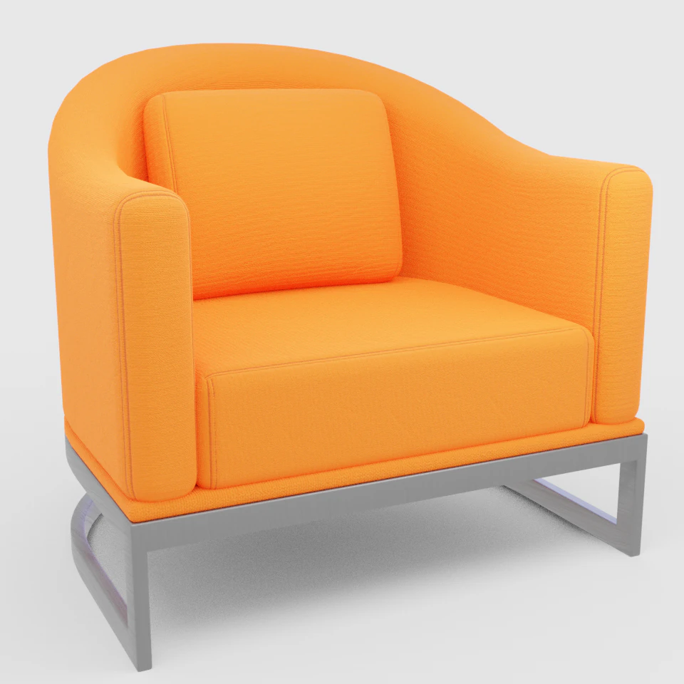 round chair 3D Model .c4d .max .obj .3ds .fbx .stl .blend 