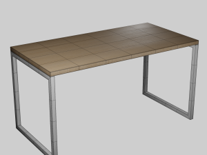 wood table 3D मॉडल