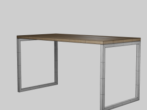wood table 3D मॉडल