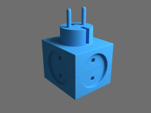 triple outlet 3D Model