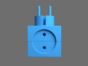 triple outlet 3D Model