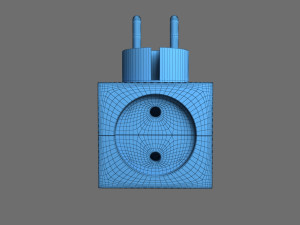 triple outlet 3D Model
