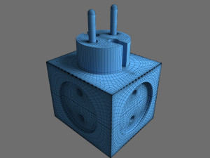 triple outlet 3D Model