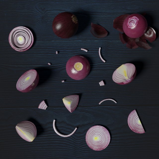 low poly red onion composition Modelo 3D .c4d .max .obj .3ds .fbx .stl .blend 
