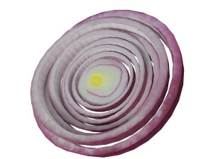 low poly red onion composition Modelo 3D