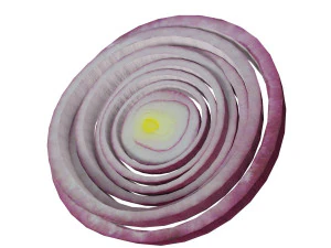 low poly red onion composition 3D Model