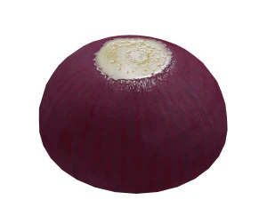 low poly red onion composition 3D Model