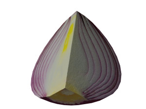 low poly red onion composition Modelo 3D