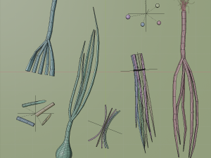 green onion low poly photorealistic scene low-poly 3D 模型