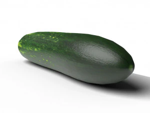 low poly photorealistic cucumber 3D Model