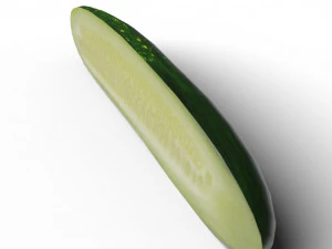 low poly photorealistic cucumber 3D Model
