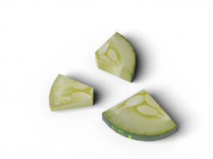 low poly photorealistic cucumber 3D Model