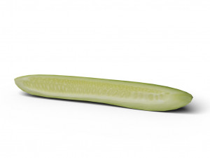 low poly photorealistic cucumber Modèle 3D