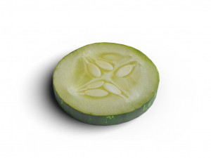 low poly photorealistic cucumber Modèle 3D