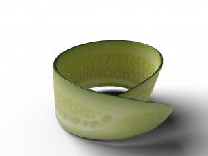 low poly photorealistic cucumber Modèle 3D