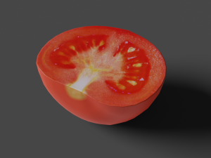 low poly tomato photorealistic scene 3D Model