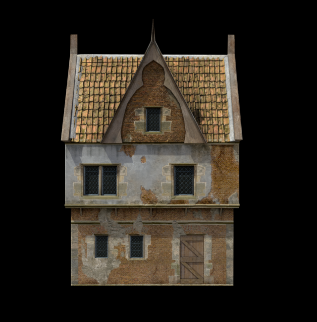 medieval house 3D Model .c4d .max .obj .3ds .fbx .stl .blend 