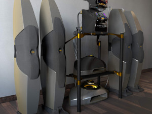audio acoustic system Modelo 3D
