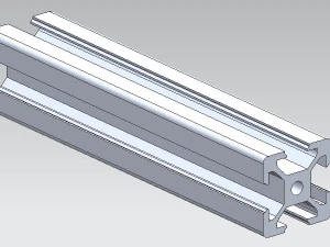 extruded profile 20x20x100 3D Model