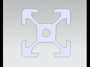 extruded profile 20x20x100 3D Model