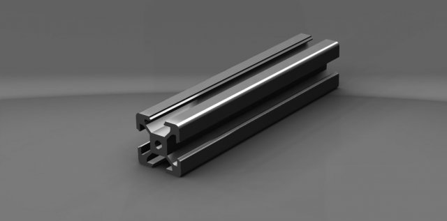 extruded profile 20x20x100 3D Model .c4d .max .obj .3ds .fbx .stl .blend 