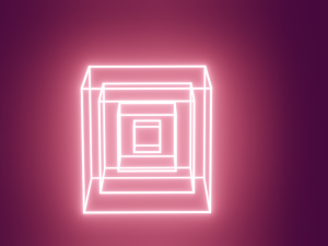 neon cube 3D Model