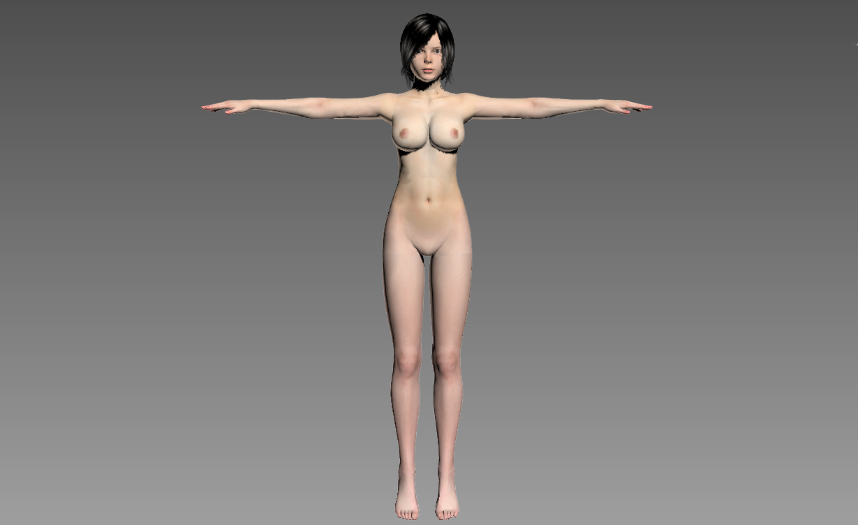 Nude woman 3d