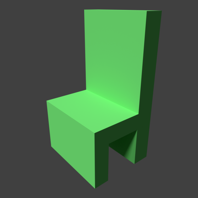 chair green 3D Модель .c4d .max .obj .3ds .fbx .stl .blend 
