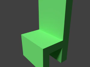 कुर्सी हरी 3D मॉडल