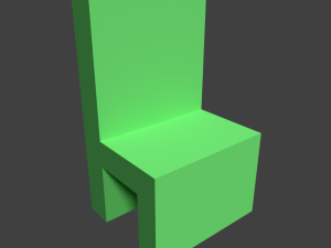 chair green 3D Модель