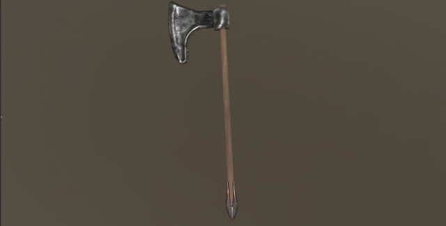 viking axe Model 3D .c4d .max .obj .3ds .fbx .stl .blend 