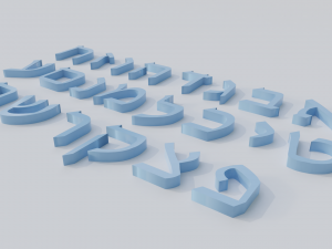 hebrew alphabet 3Dモデル