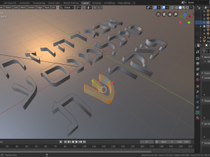 hebrew alphabet 3Dモデル