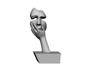 shocked woman 3Dプリントモデル