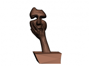 shocked woman 3D-printmodel