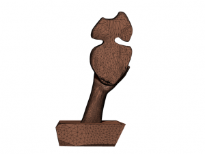 shocked woman 3D-printmodel