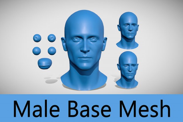 male base mesh Modelo 3D .c4d .max .obj .3ds .fbx .stl .blend