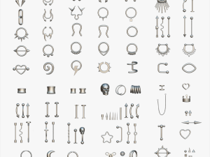 Piercing Mega Pack - 100 Pieces in 1 Model 3D