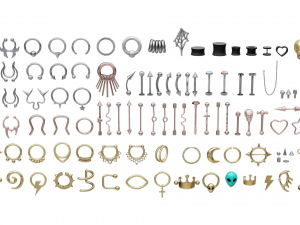Piercing Mega Pack - 100 Pieces in 1 3D 모델