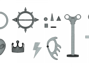 Piercing Mega Pack - 100 Pieces in 1 3D 모델